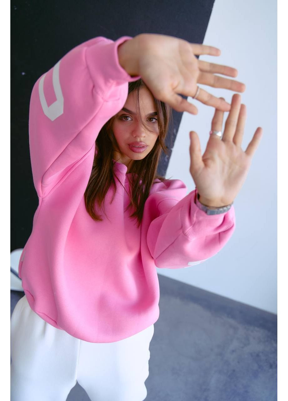 Розовый свитшот женский — замер в описании DK/DL Мода без кордонів абстрактный без декора (366527060)