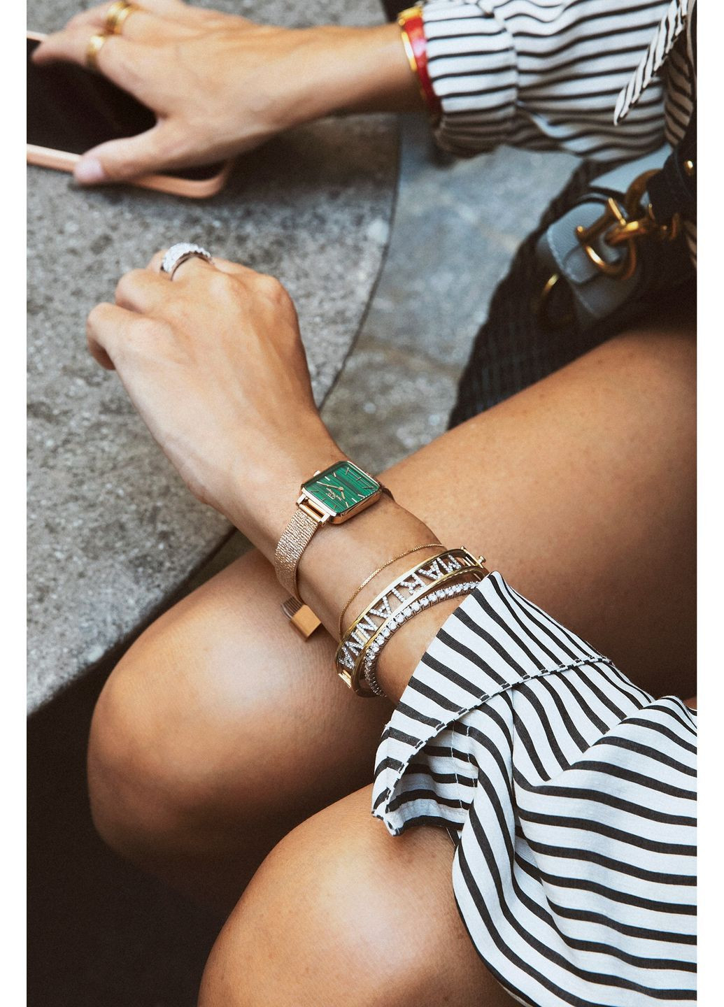 годинник Quadro Pressed Melrose Green Daniel Wellington (366290215)