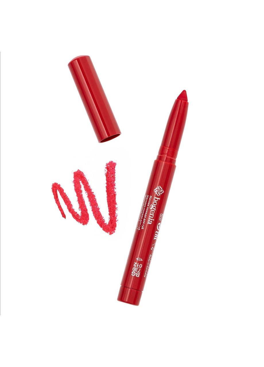 BG730 Помада-олівець для губ, 012 Frisky Red Bogenia (302490247)