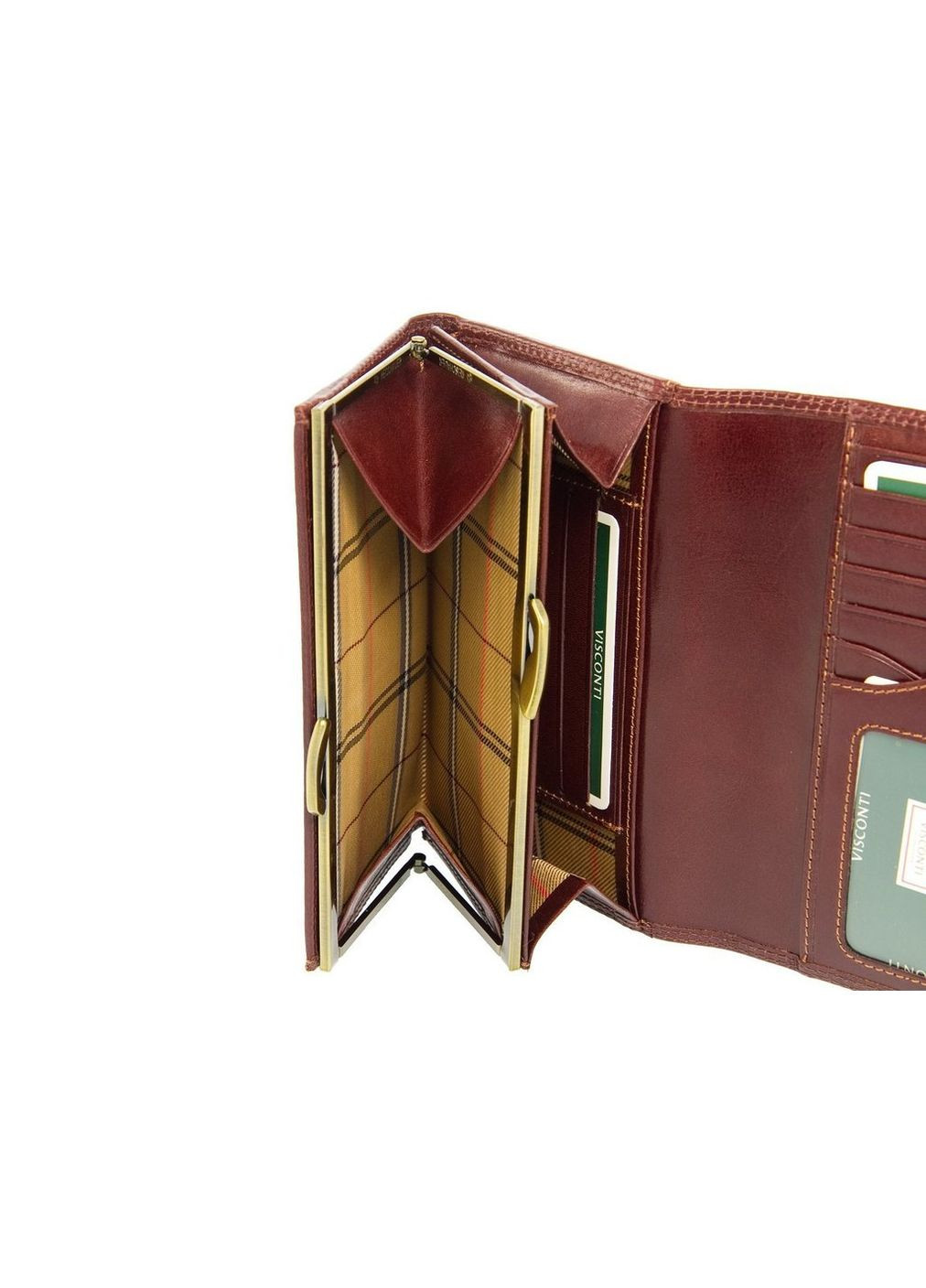 Женский кожаный кошелёк коричневого цвета MZ12 IT BRN Visconti (303829869)