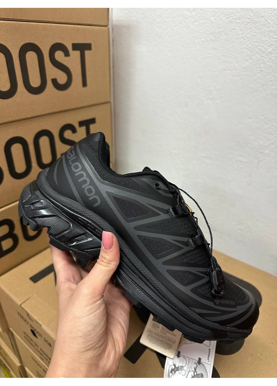 Чорні Осінні кросівки чоловічі salomon xt-6 black gore tex саломон xt-6 No Brand