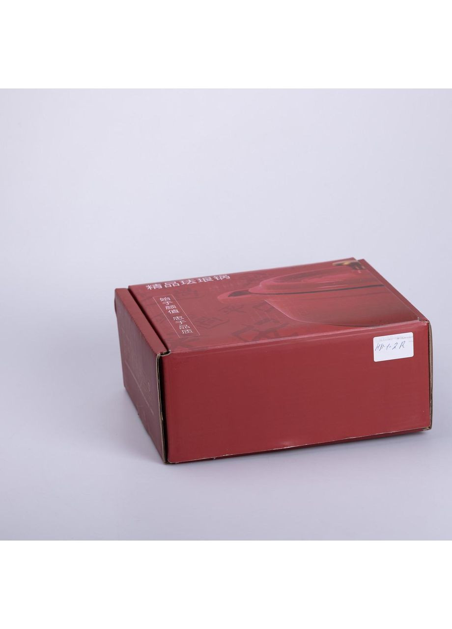 Каструля чавунна емальована 2 л з кришкою Ø20 см Червона HP-1-2R No Brand (369478092)
