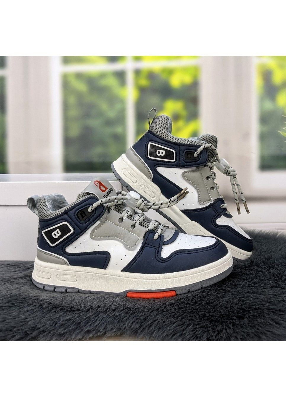 Синій осінні кросівки високі для дівчинки хайтопи Apawwa