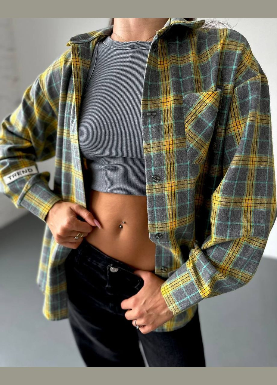 Жіноча сорочка в клітинку ТРЕНД No Brand (307059577)