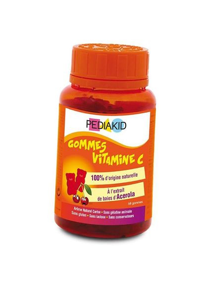 Vitamin C Gummies 60таб Натуральная вишня (36505005) Pediakid (293254718)