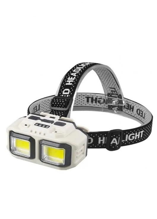 Налобный фонарь аккумуляторный 2 фонаря COB красный свет USB Type-C для туристов и рыбалки с сенсорным переключателем ProDobro (365443093)