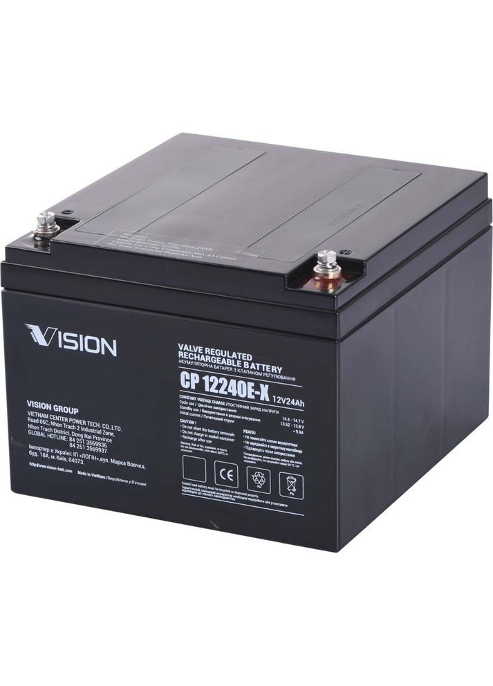 Акумулятор CP AGM 12V 24Ah Black (CP12240E-X) Vision (323581952)