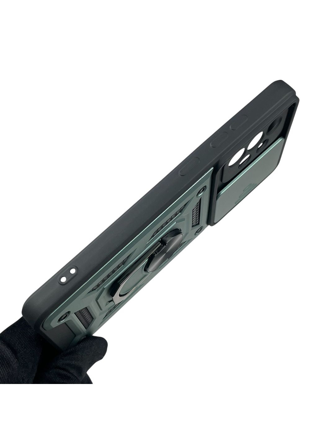 Чохол для Galaxy A52 (SM-A525) броньований з кільцем-тримачем підставкою зі шторкою на самсунг а52 зелений rg1 Samsung (366387317)