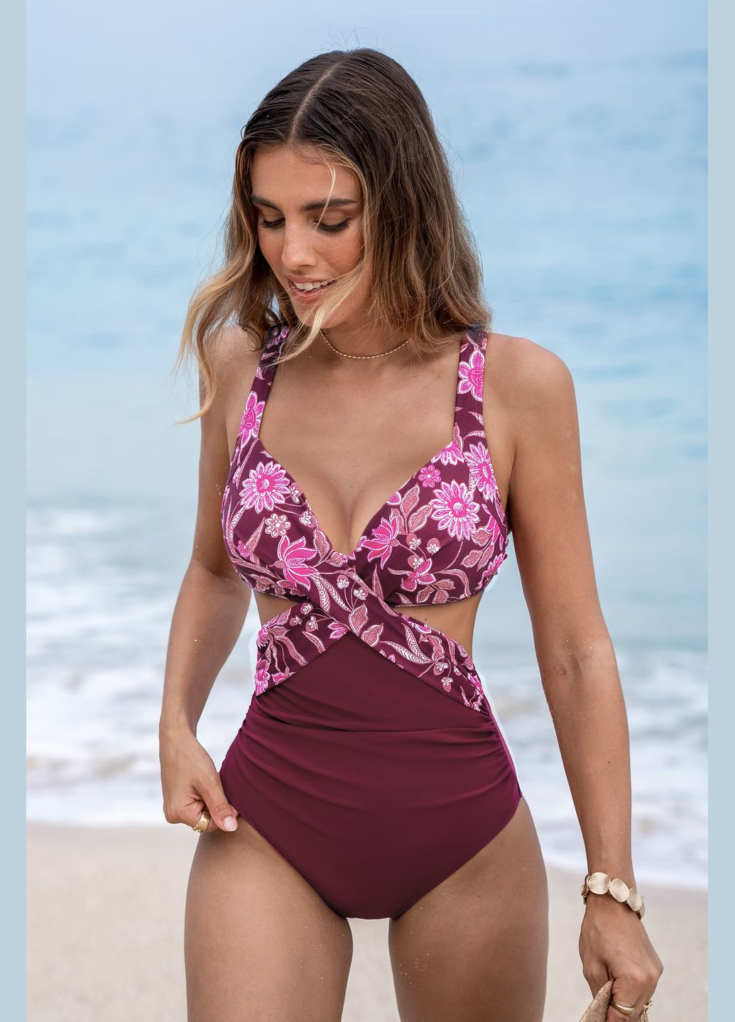 Комбинированный летний купальник CUPSHE