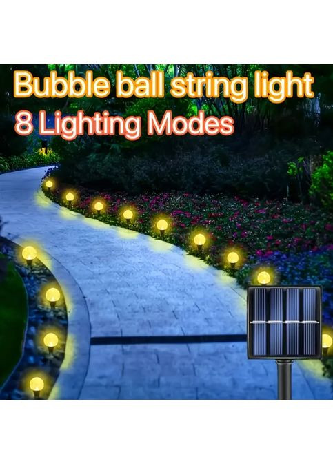 Гірлянда вулична для саду 20 ліхтариків 4м від сонячної батареї Nobrand (369160481)