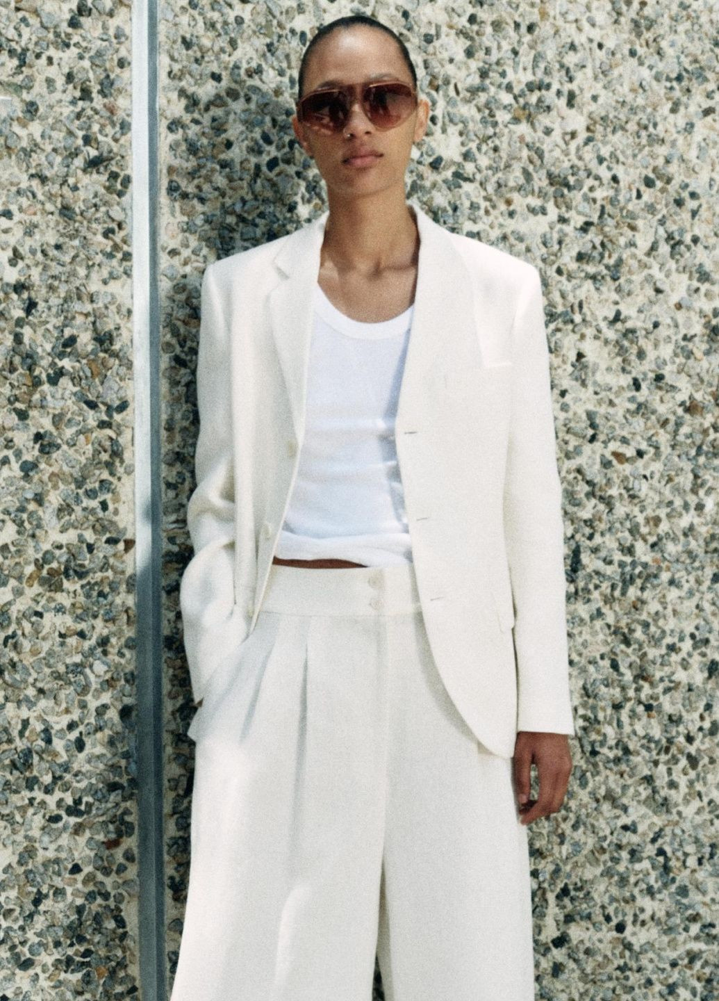 Приталений блейзер zw collection із змішаної лляної тканини Zara (318416503)