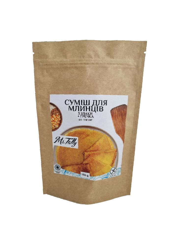 Смесь для блинов 3 злака + гречка без глютена 150г Ms. Tally (370032560)