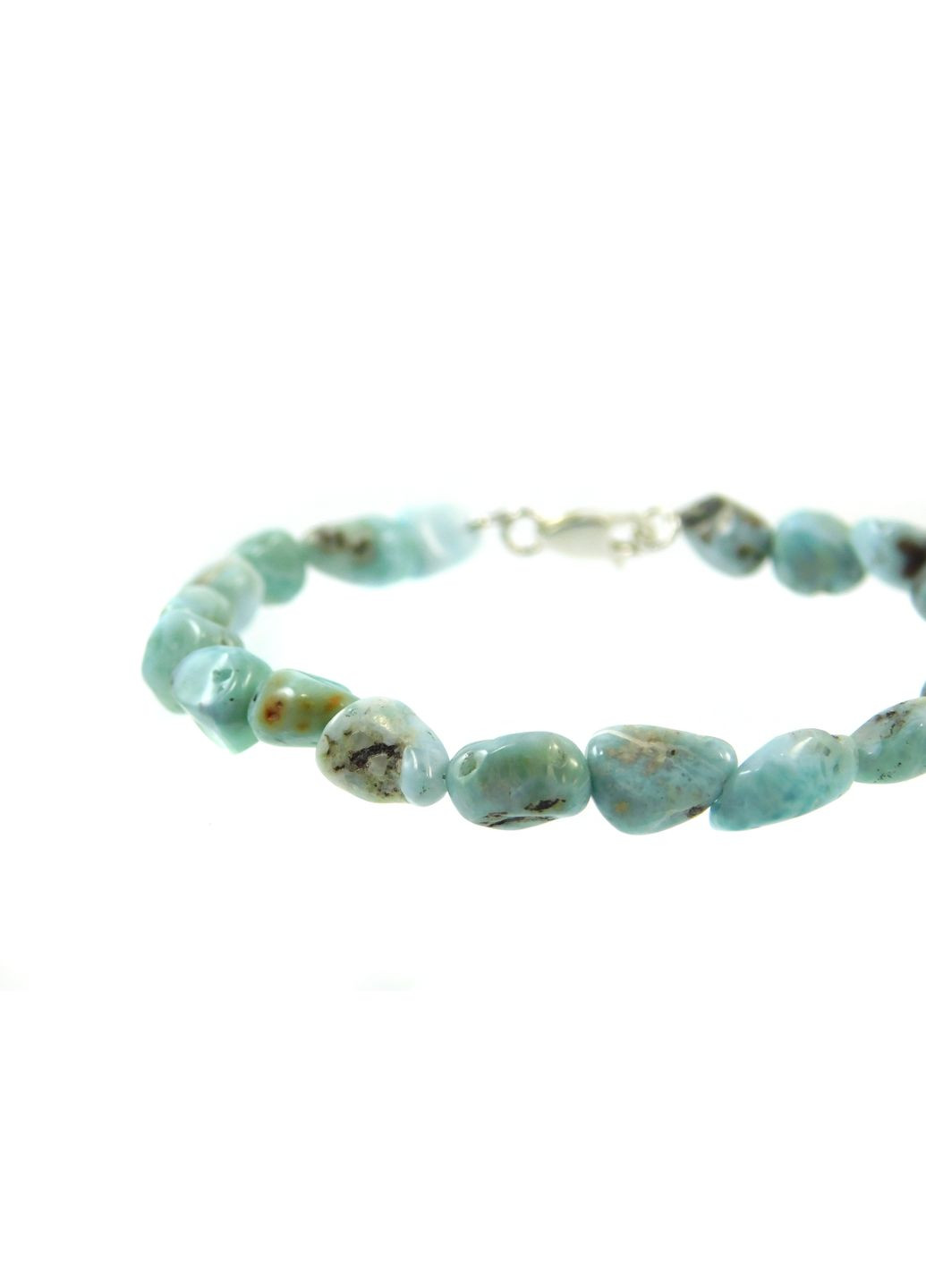 Браслет Ларимар галтовка, серебро 15 Fursa fashion (322313233)