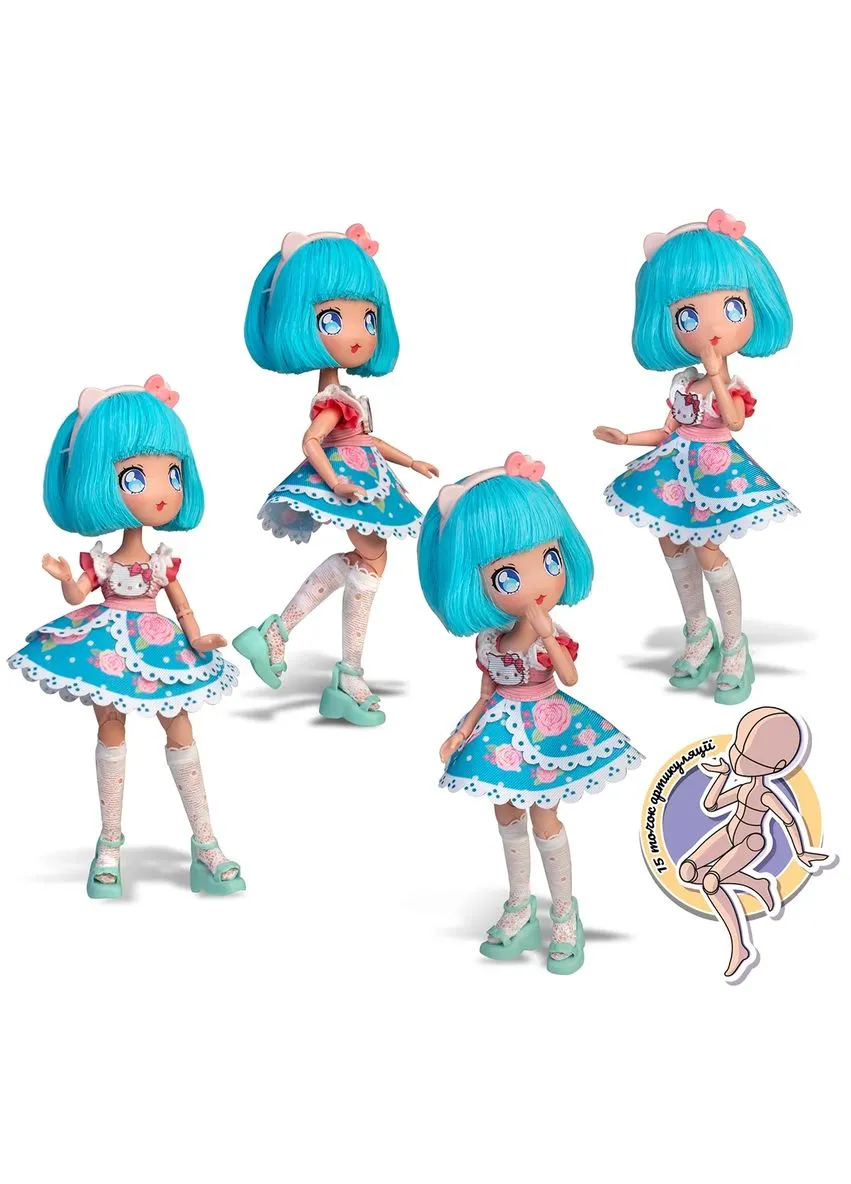 Лялька комбіновані матеріали 19,5 см Рожева 4SF Manga Dolls (393590235)