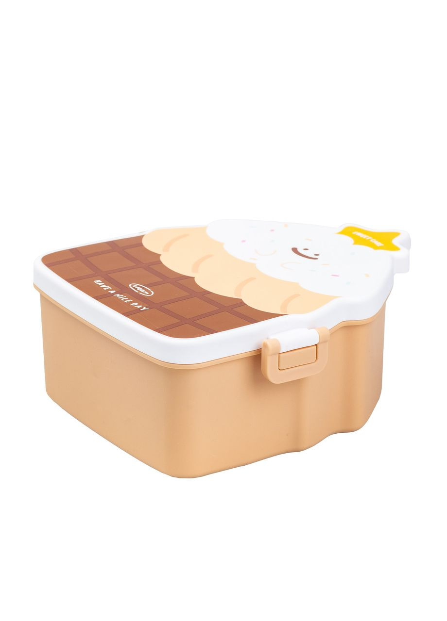 Ланч-бокс дитячий зі столовими приборами Cake 20*18*8 см, шоколад TS Kitchen (322594463)