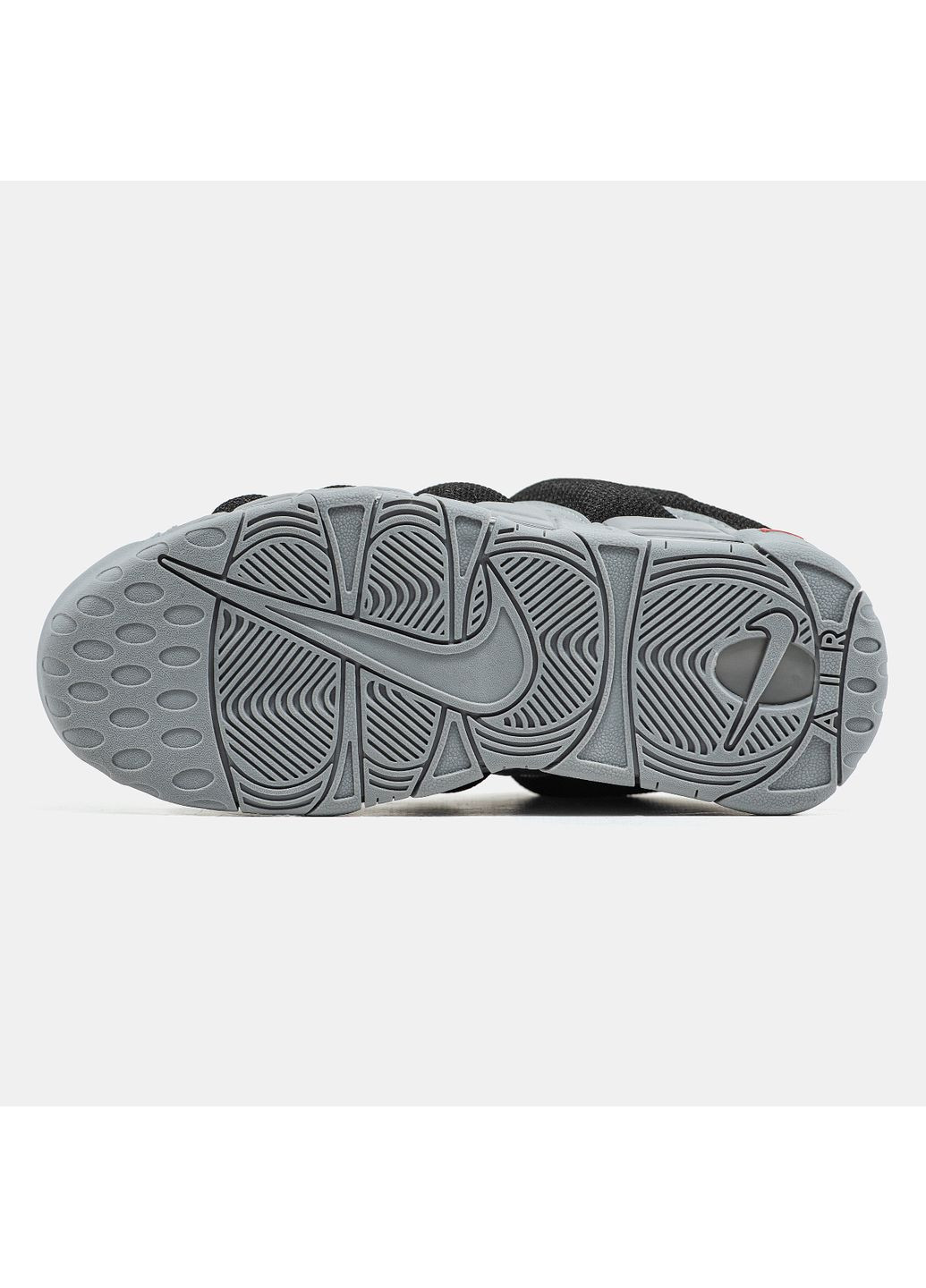 Сірі Осінні кросівки чоловічі nike air more uptempo low grey black | найк аір мор уптемпо сірі No Brand