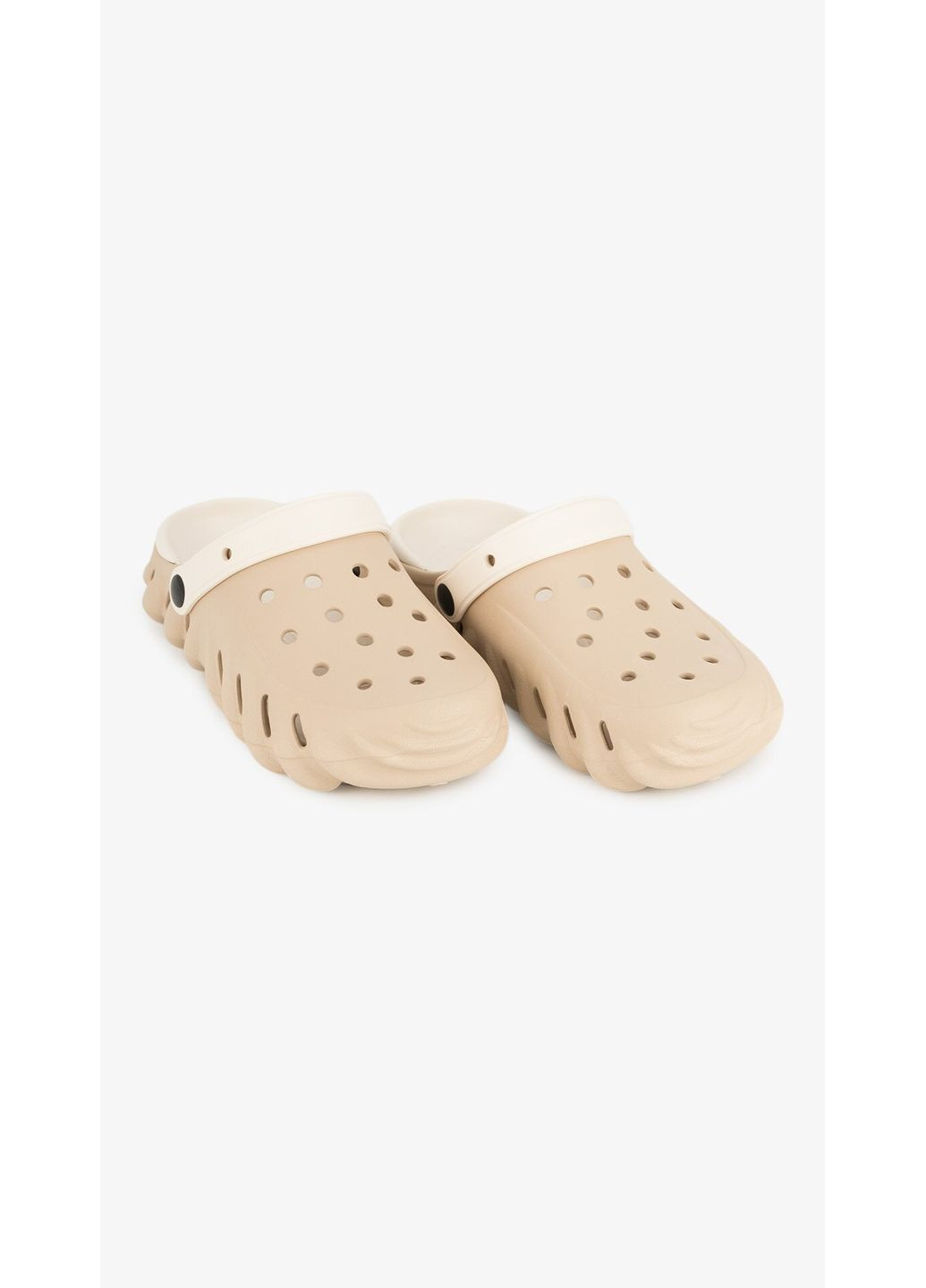 Цветные крокси женские 5061-381 бежево-белый shop (2000999262999) No Brand