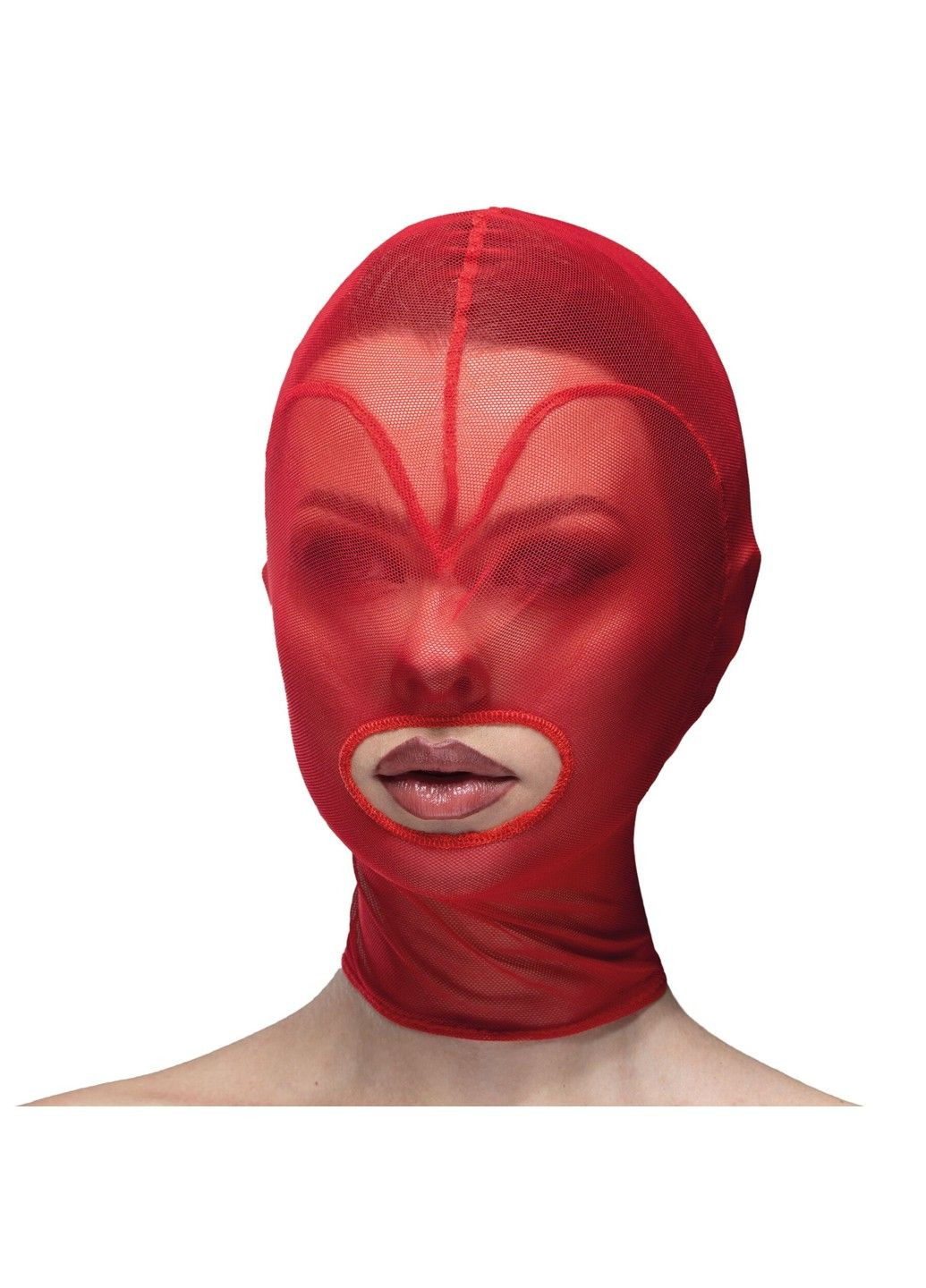 Маска серце сітка з відкритим ротом - Hearts Mask Red/Red Feral Feelings (345708639)