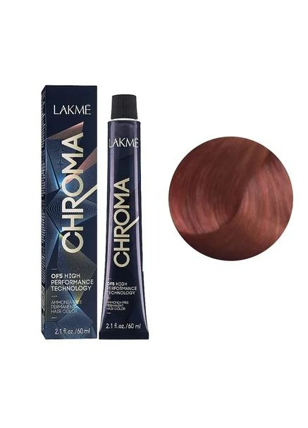 Безаммиачная перманентная краска для волос Chroma Permanent Hair Color 6/59 60 мл Lakme (370671715)
