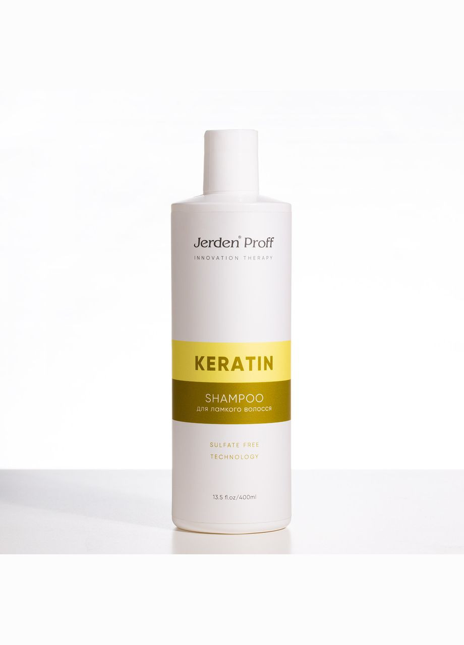 Шампунь для волосся безсульфатний з кератином Sulfate Free Shampoo 400мл Jerden Proff (313100163)