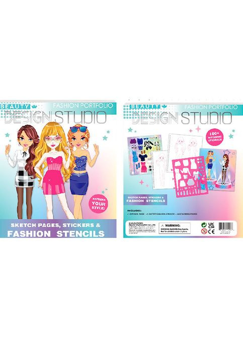 Набір для творчості альбом, гардероб, трафарети, наклейки, розмальовки (A230803) No Brand (339402504)