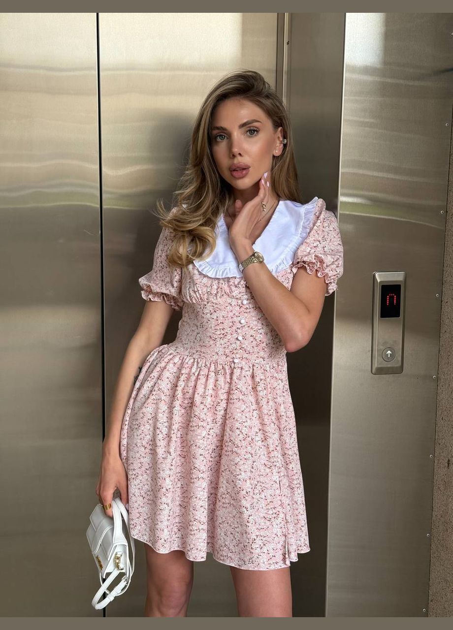 Розовое женское платье софт No Brand