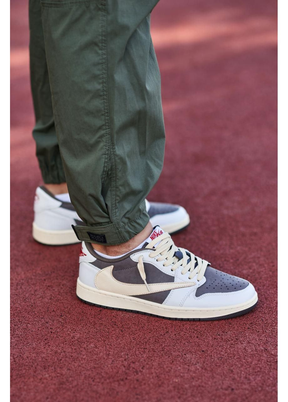 КРОСІВКИ ЖІНОЧІ NIKE TRAVIS SCOTT X AIR JORDAN 1 LOW OG REVERSE MOCHA НАЙК ТРЕВІС СКОТ No Brand білі демісезони (367172124)