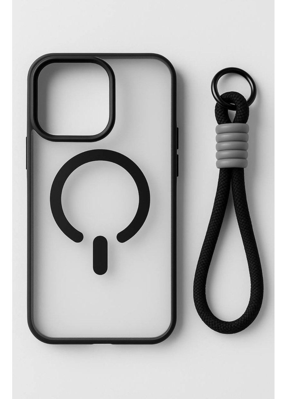 Чохол для iPhone 16 Pro, силікон + пластик, з ремінцем і підтримкою MagSafe No Brand (368787074)