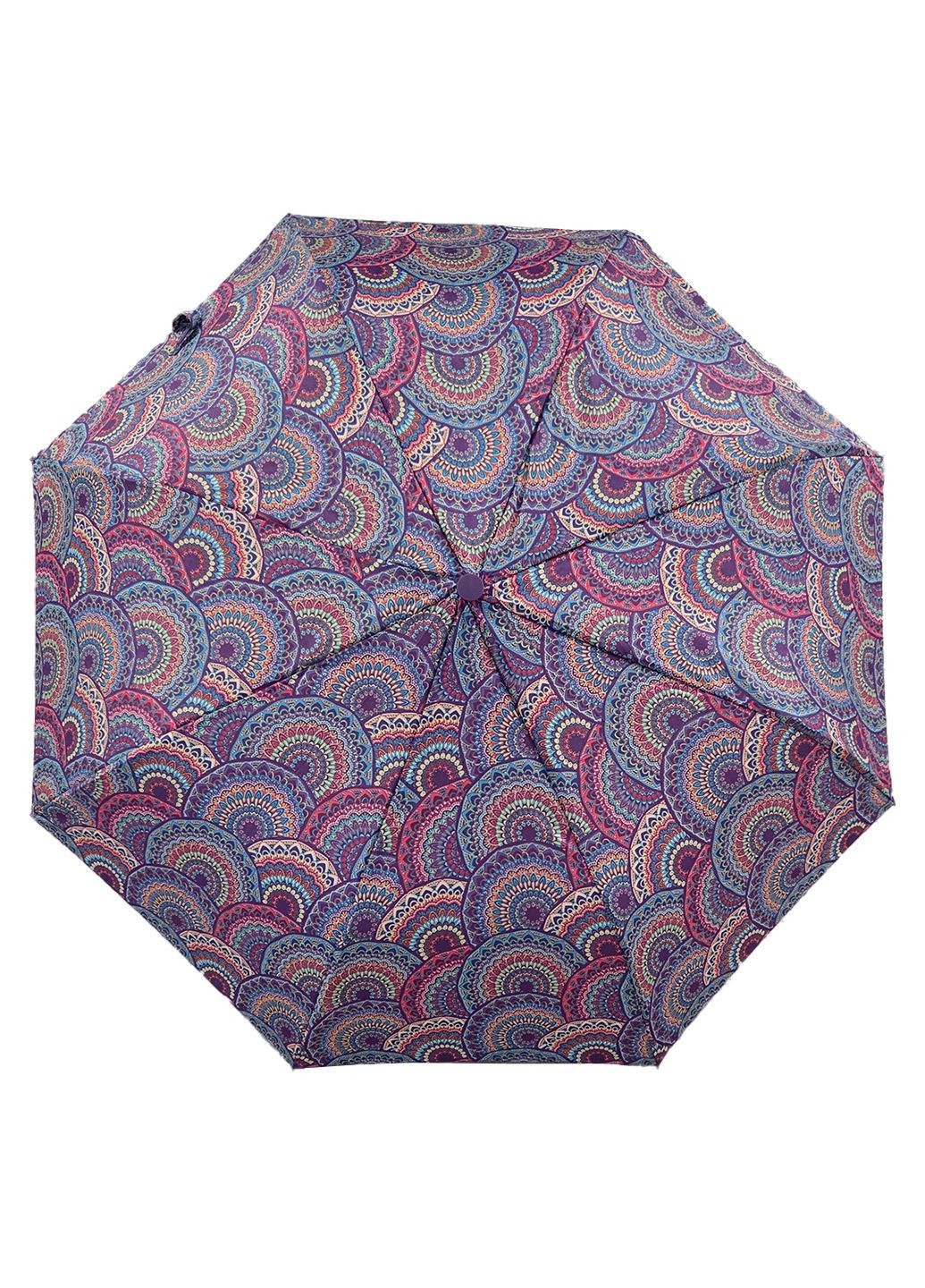 Сиреневый зонтик женский полуавтомат Luvete средний система антиветер (338185118)