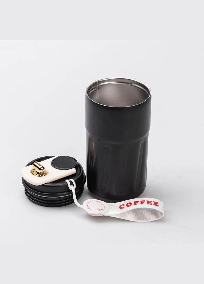Термочашка Coffee з датчиком температури 500 мл чорна HP-14-10B Yiwu (308250846)