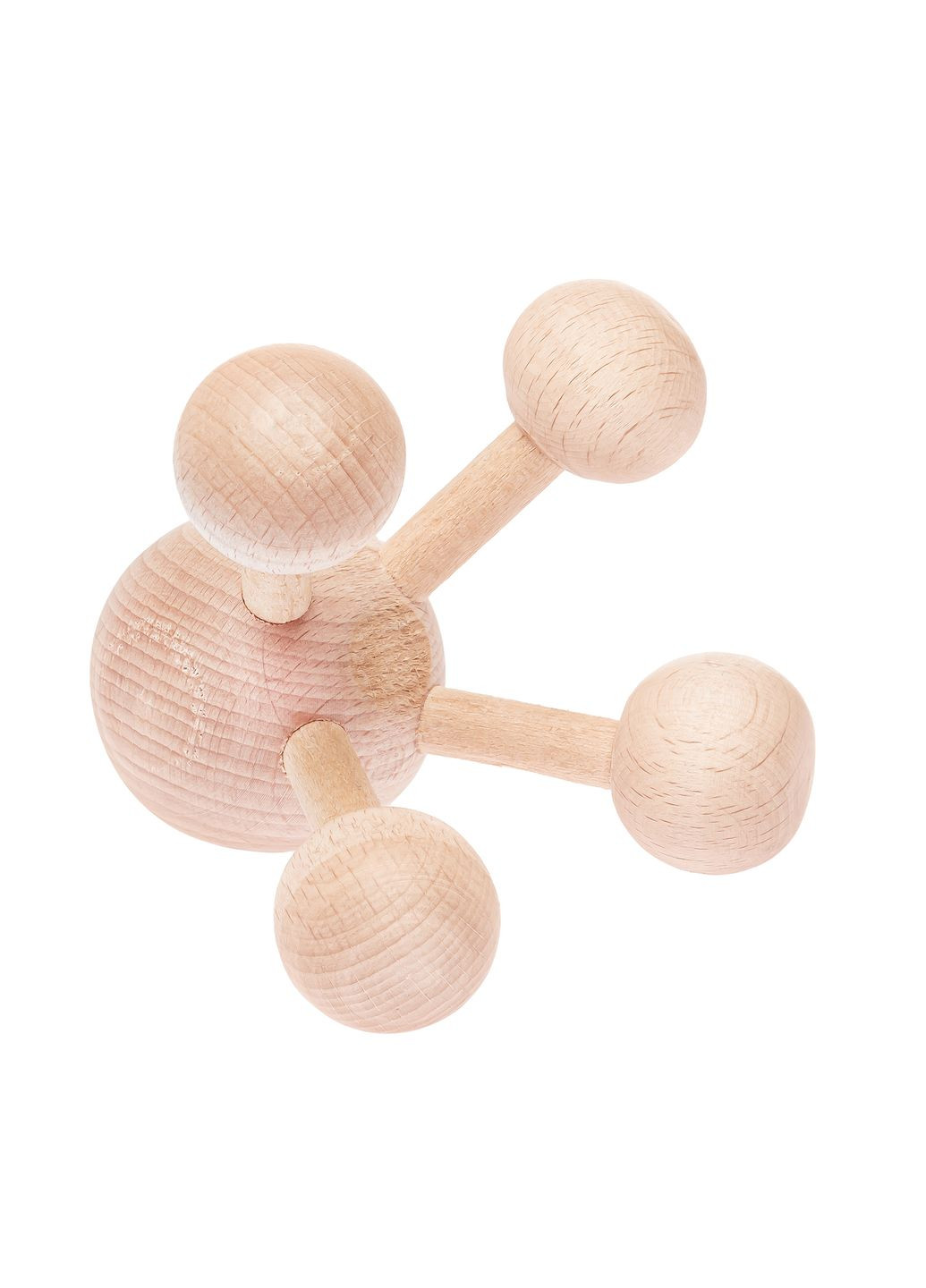 Масажер дерев'яний для спини та тіла "Молекула" з еко-буку Woodly (301591078)