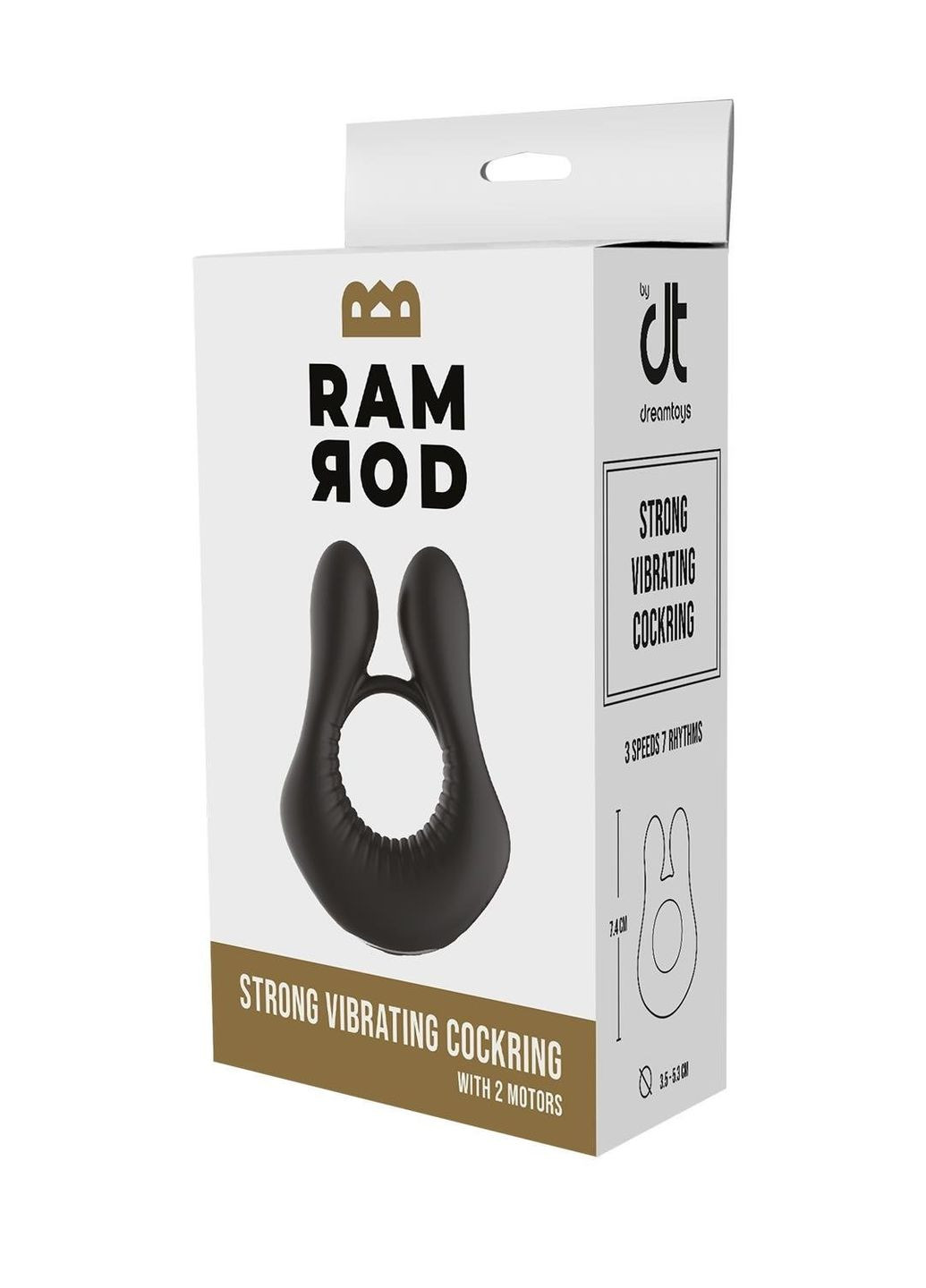 Кільце ерекційне для пеніса з вібрацією чорне Dreamtoys (328452983)