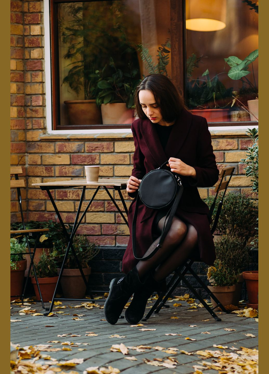 Жіноча кругла сумка Bale чорна Sambag (325403364)