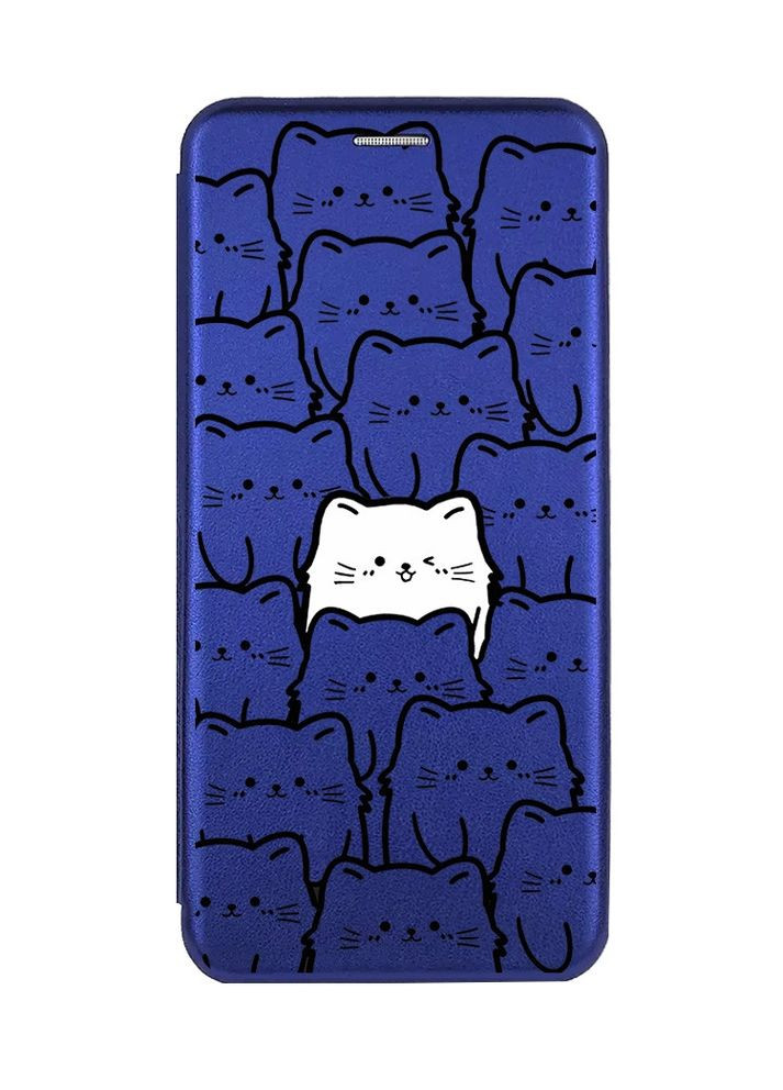 Чехол-книга с рисунком для Samsung Galaxy A24 (A245) Синий Котики (принт 392) Creative (360684605)
