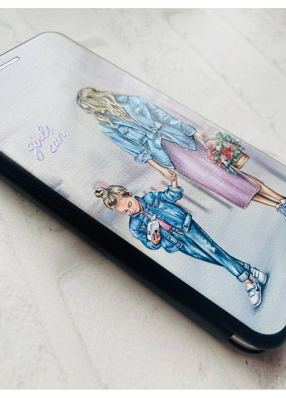 Чохол-книжка з малюнком для Xiaomi Redmi Note 11T Чорний:: Мама і донька (принт 56) G-Case (360693566)