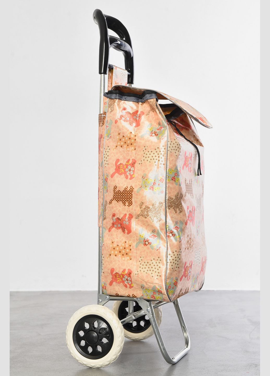 Сумка кравчучка на колесах бежевого кольору Let's Shop (299146933)