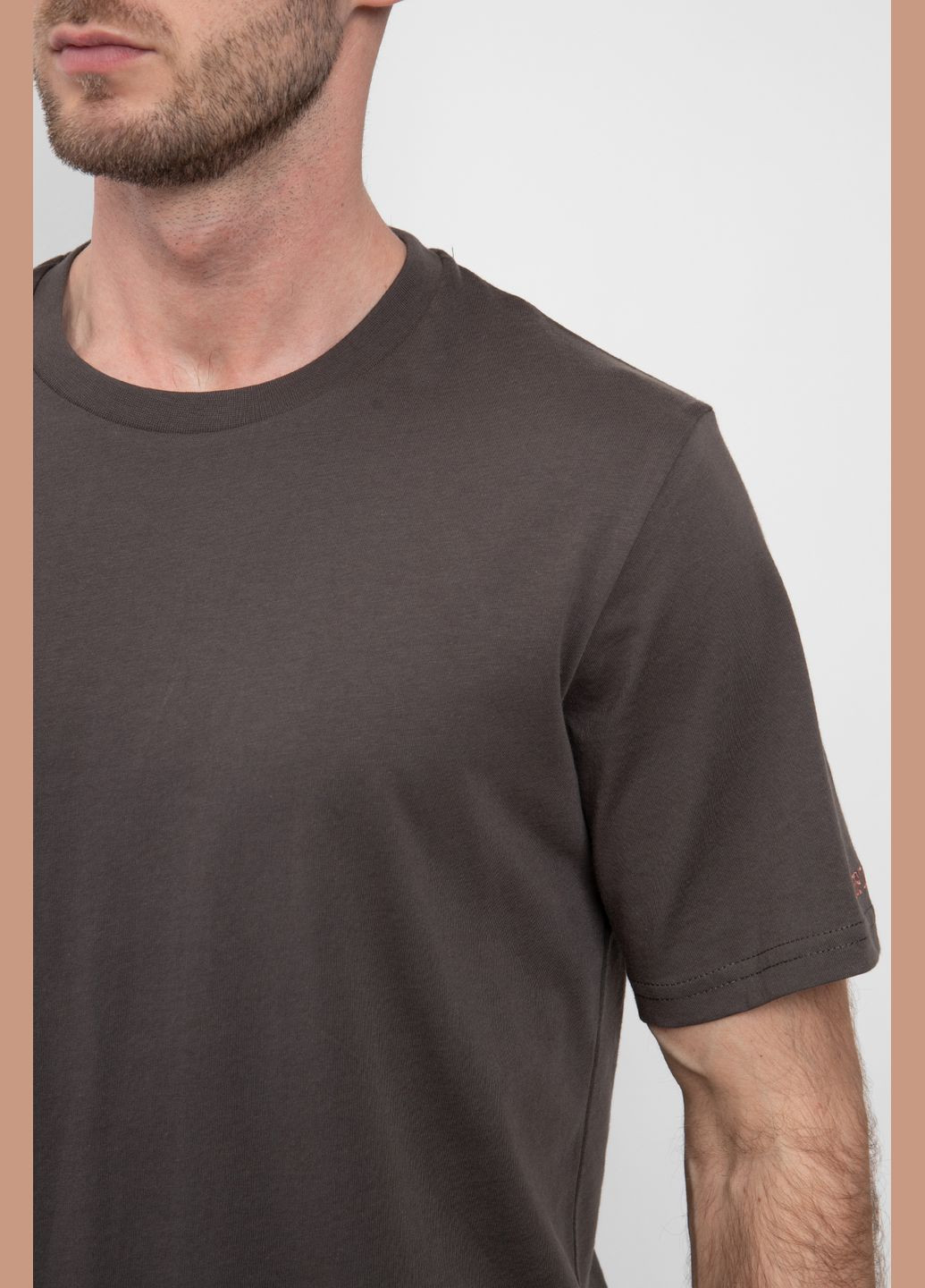 Коричневая коричневая хлопковая футболка с круглым вырезом Les Deux
