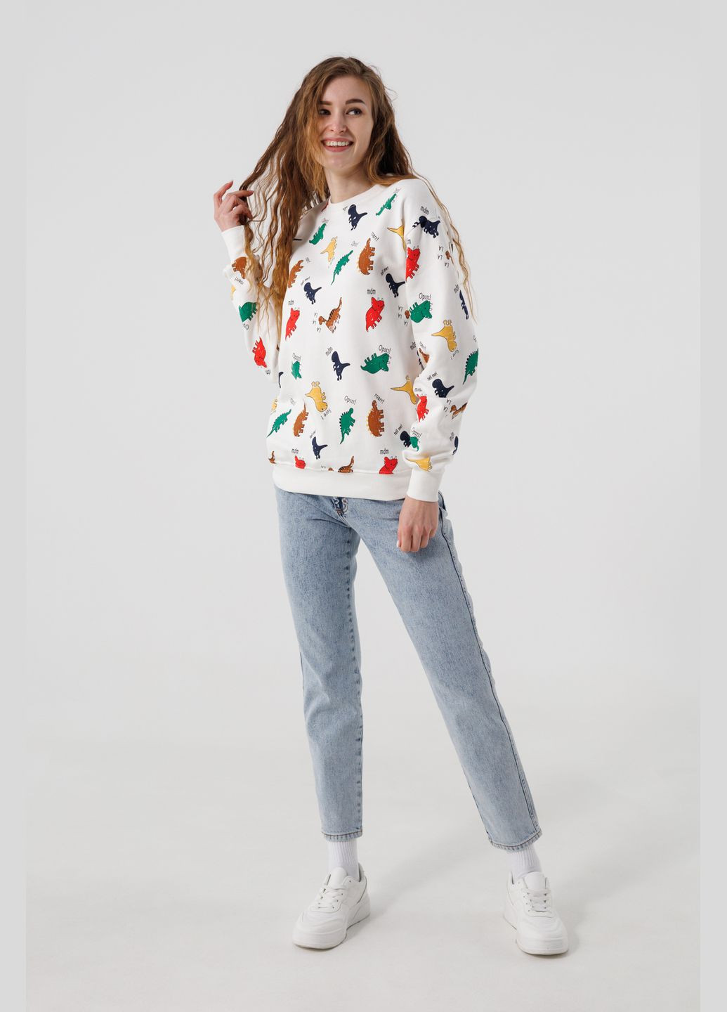 Белый свитшот с принтом женский 1912 Street (315988877)