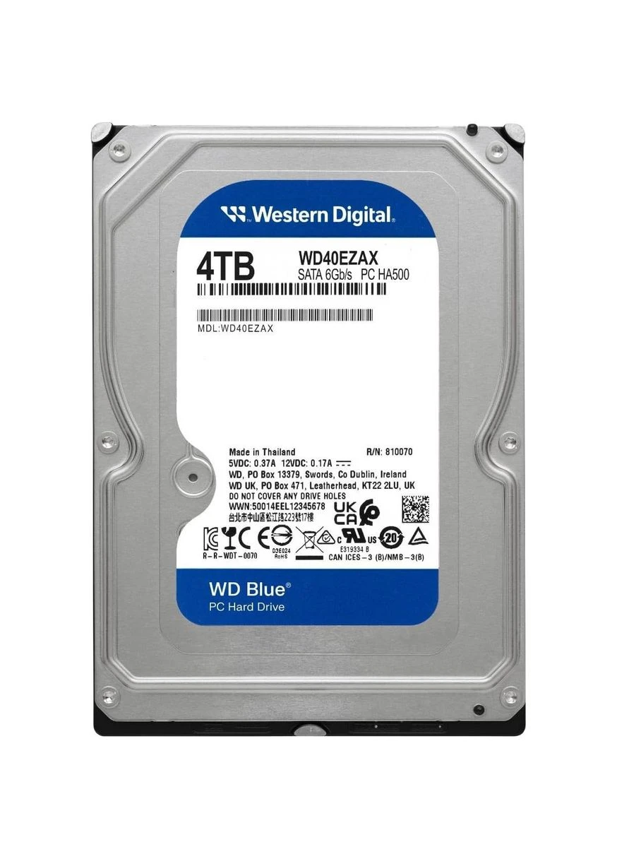 Жесткий диск 3.5" WD Blue 4TB SATA 256MB (WD40EZAX) [141080] Western Digital (400901735)