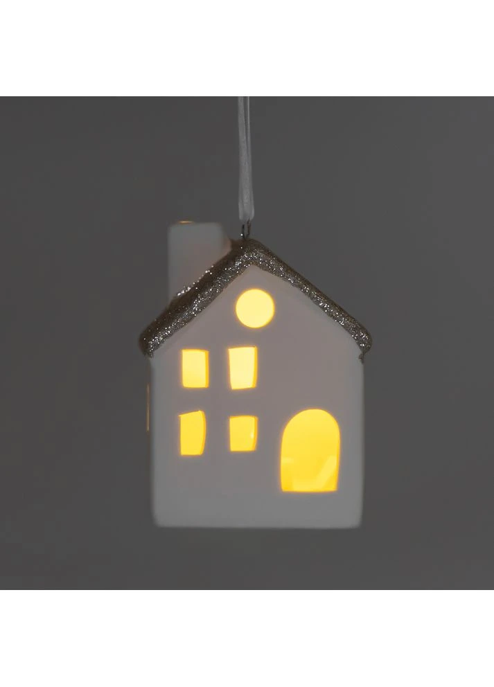 Світлодіодний будиночок (LED) з підвіскою, білий, 7,5 см ELISEY (386669125)