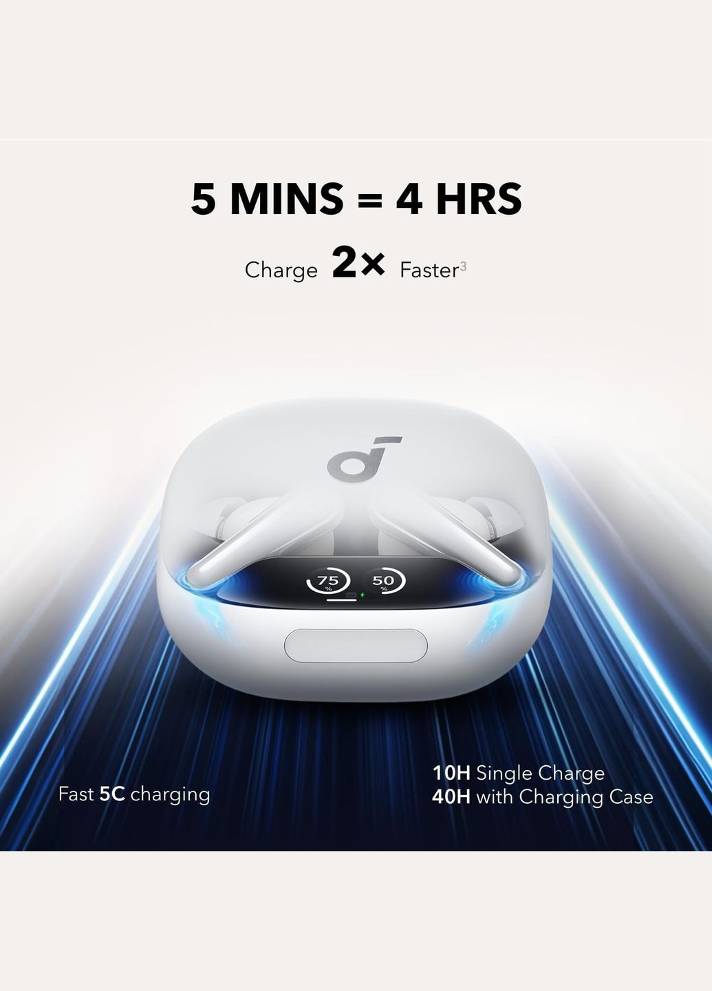 Bluetooth-гарнитура SoundCore Liberty 4 Pro ANC White Matte (A3954G21) Anker (336956548)