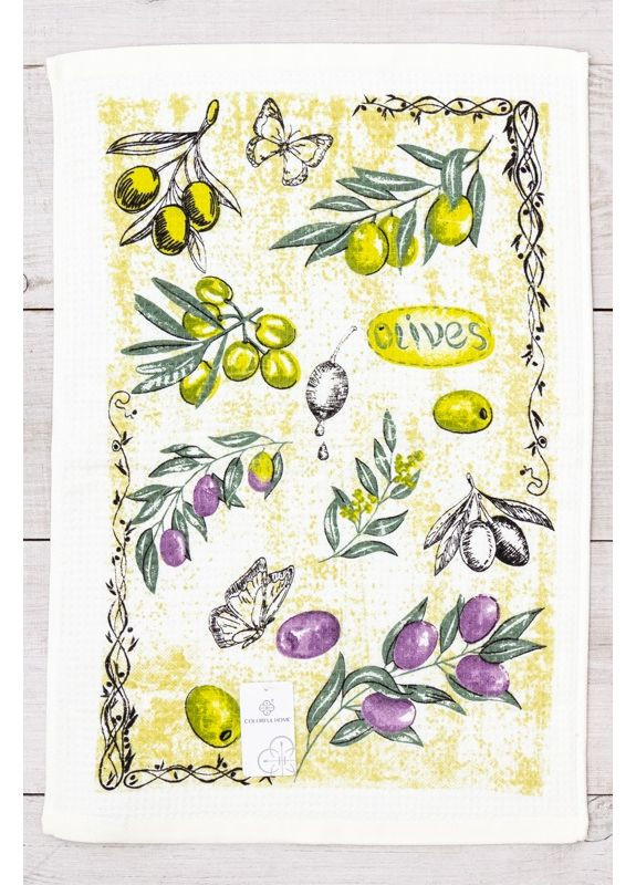 Полотенце кухонное (p-17912) Носи своє рисунок молочный