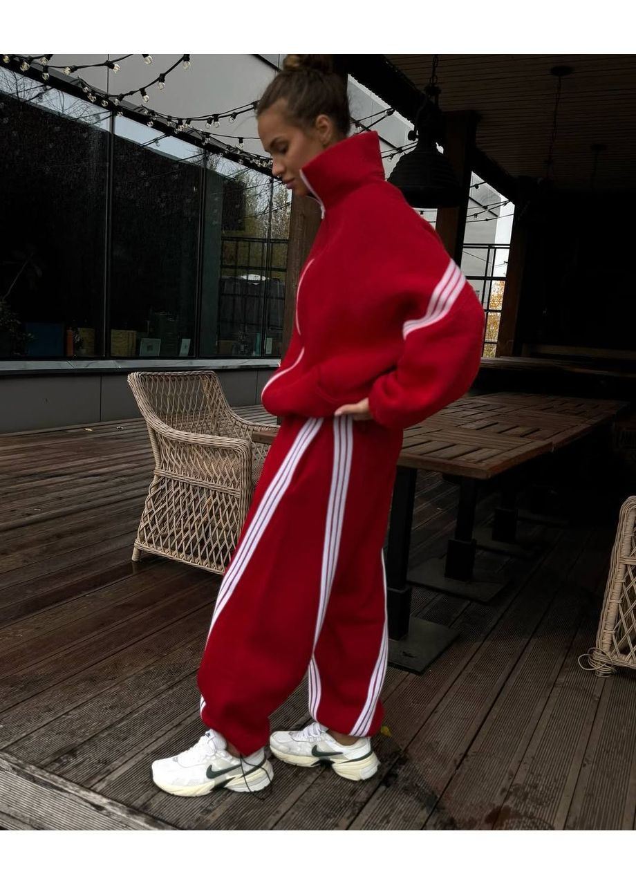 Костюм з теплої віскозної тринитки,з лампасами,кофта та штани з затяжками Україна (366991767)