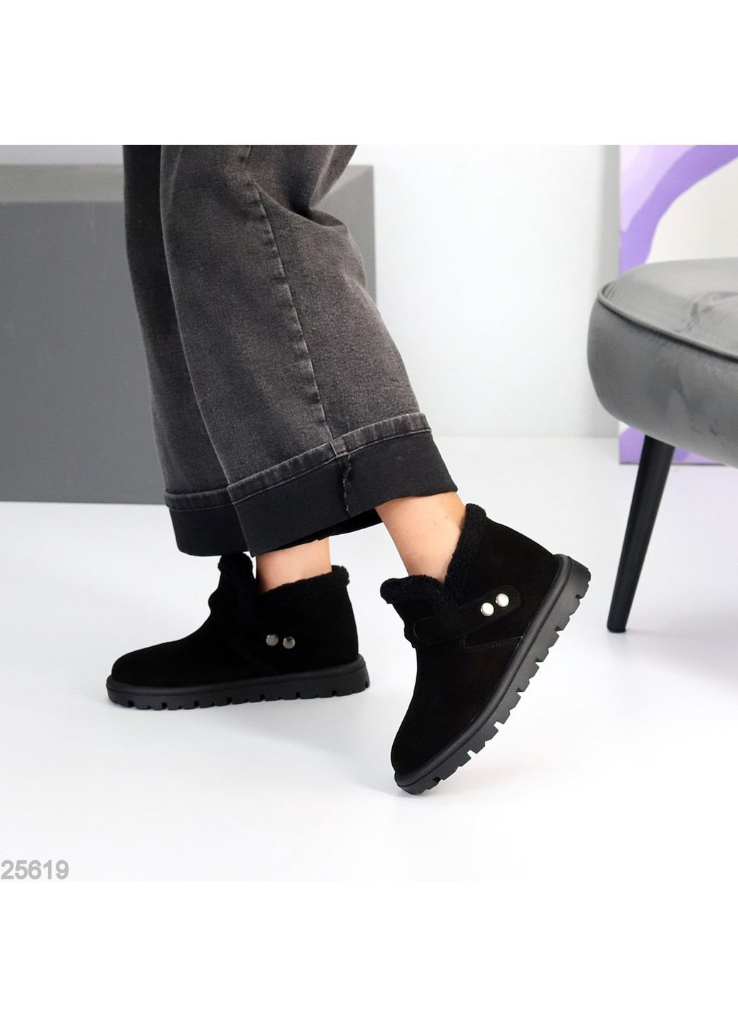 Черевики Romena (код 25619) ✨ Натуральна замша | Зима | Екохутро No Brand (364195687)