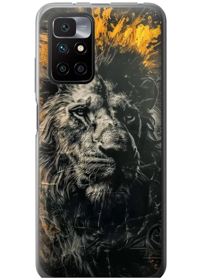 Силіконовий чохол 'Лев у золотих фарбах' для Endorphone Xiaomi Redmi 10 (297659865)