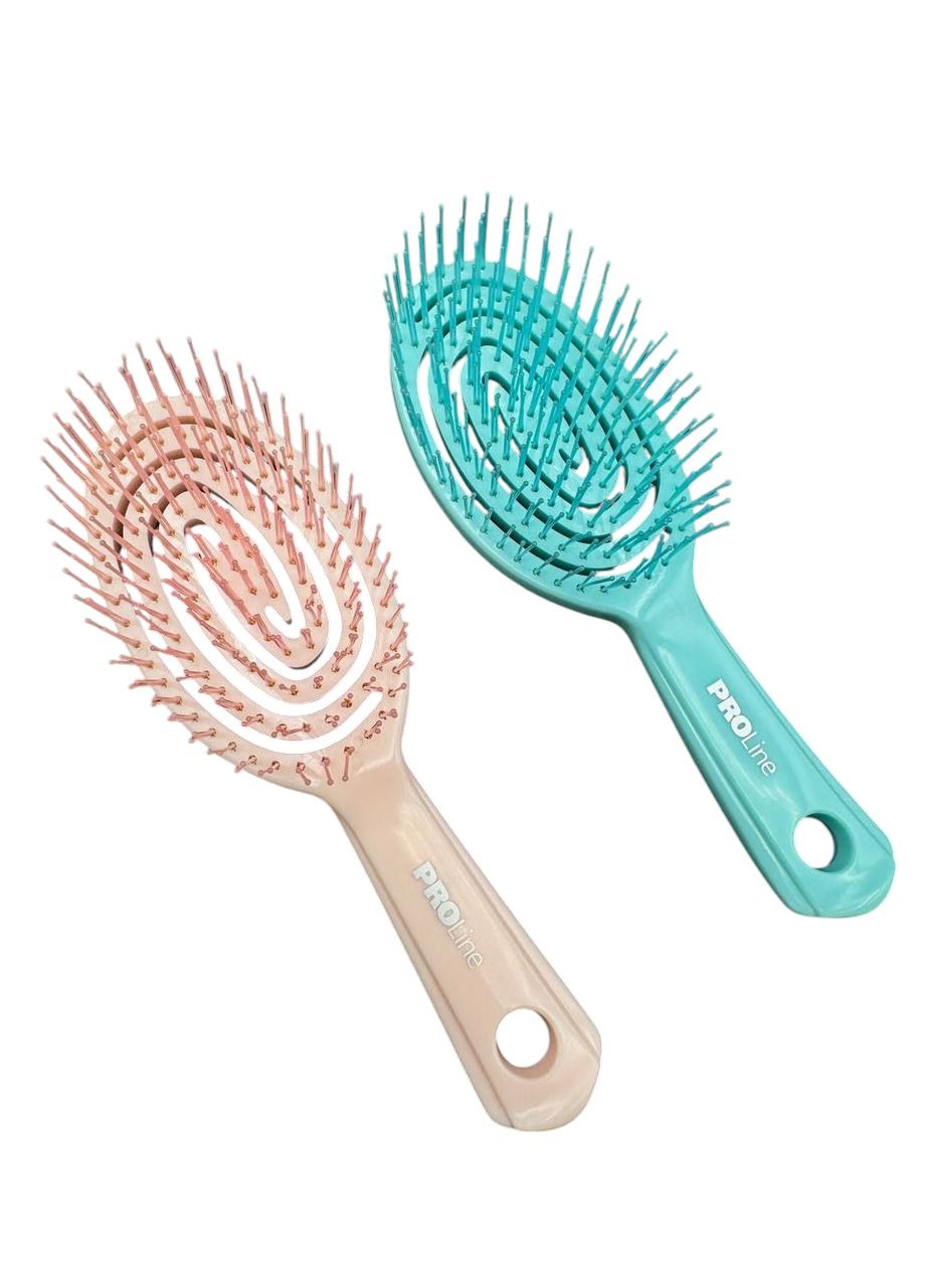 Набор для волос из двух массажных расчесок-щеток мини для волос Proline (328272597)