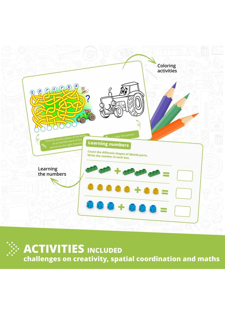 Конструктор Qboidz Фермерський трактор із 10 бонусними моделями Engino (362915031)