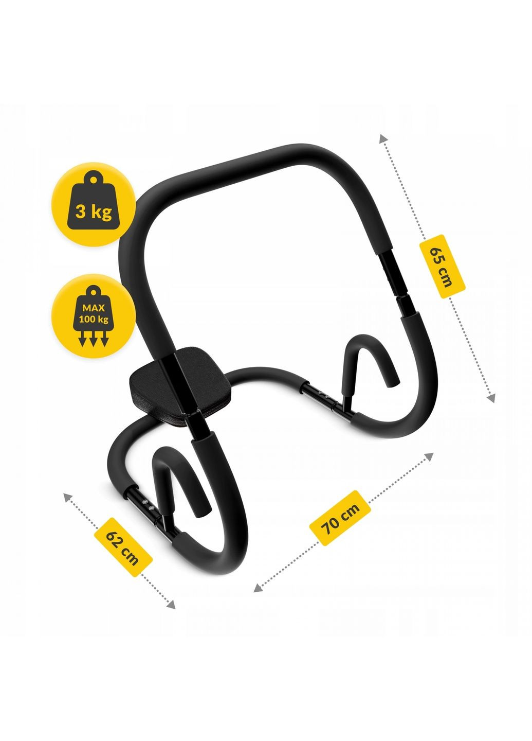 Тренажер для пресса Ab Crunch Black (P-5905973402675) 4FIZJO (357132995)