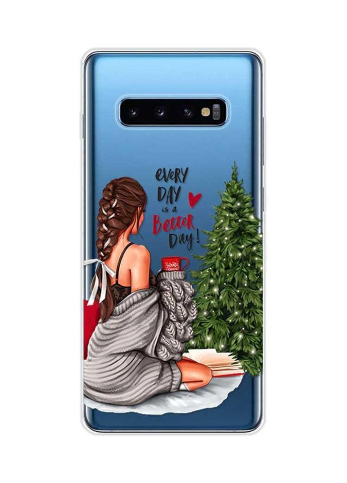 Чехол на Samsung Galaxy S10 Plus:: Девушка возле ёлки (новогодний принт 186) Creative (362970550)