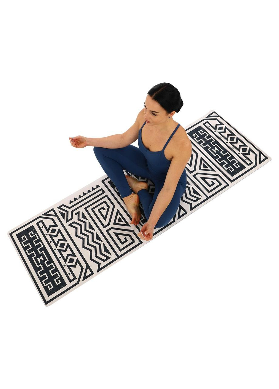 Коврик для йоги Замшевый двухслойный каучуковый 3мм Pro (размер 183x61x0,3см, серо ) Record (361433500)